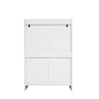 Cómoda/Gabinete de 4 Cajones Blanca/Negra – Estilo Minimalista Moderno