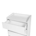Cómoda/Gabinete de 4 Cajones Blanca/Negra – Estilo Minimalista Moderno