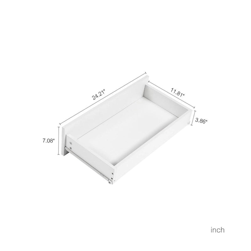 Cómoda/Gabinete de 4 Cajones Blanca/Negra – Estilo Minimalista Moderno