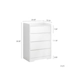 Cómoda/Gabinete de 4 Cajones Blanca/Negra – Estilo Minimalista Moderno