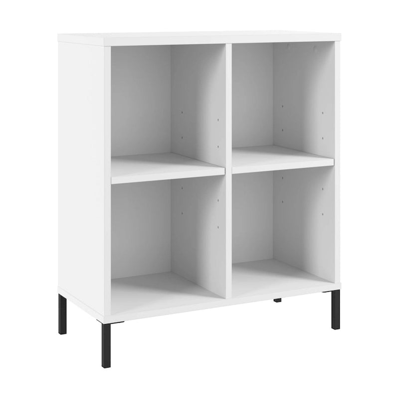 Organizador de Almacenamiento de 4 Cubos Blanco, Estilo Moderno, Ensamblaje por 1 Persona