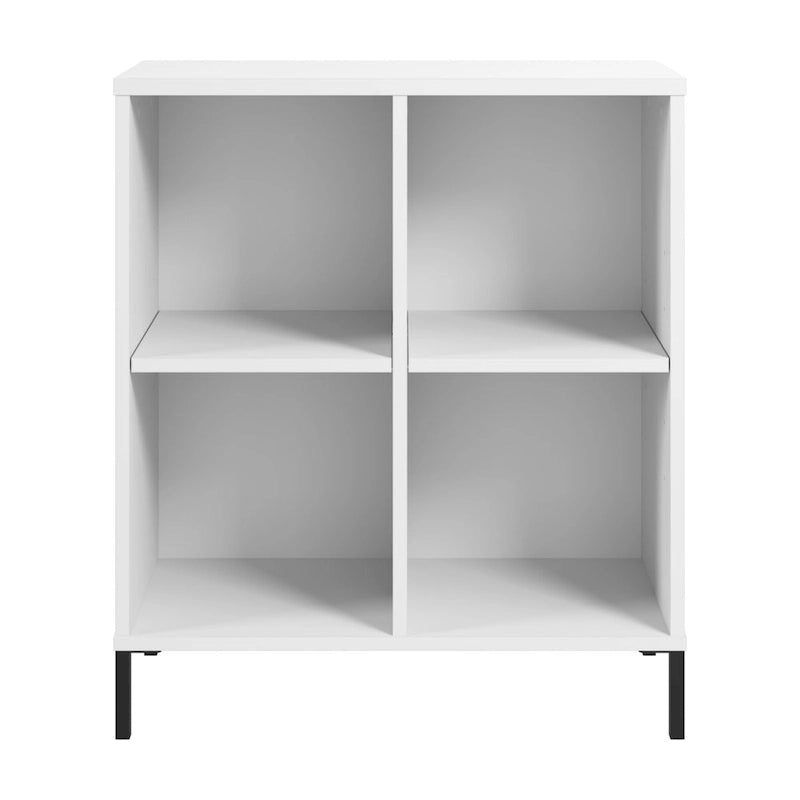 Organizador de Almacenamiento de 4 Cubos Blanco, Estilo Moderno, Ensamblaje por 1 Persona