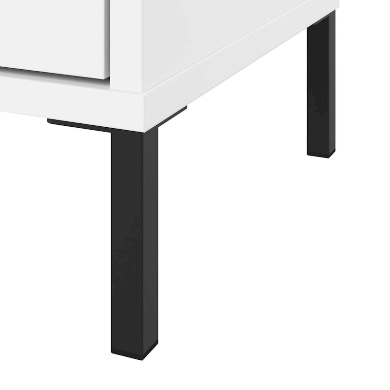 Organizador de Almacenamiento de 4 Cubos Blanco, Estilo Moderno, Ensamblaje por 1 Persona