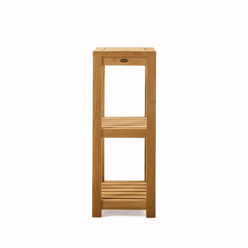 Estantería de teca de 3 niveles Brown Square – 1 persona