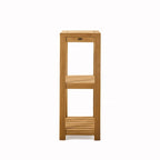 Estantería de teca de 3 niveles Brown Square – 1 persona