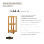 Estantería de teca de 3 niveles Brown Square – 1 persona