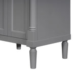 Tocador de baño independiente con lavabo individual en verde/blanco/plata/azul – 1 persona