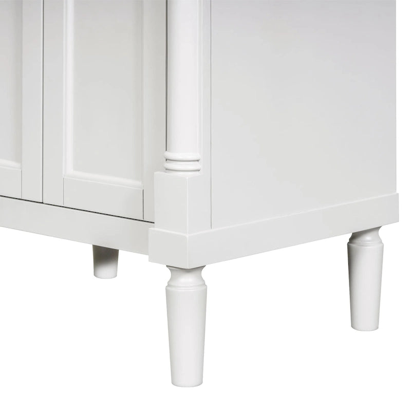 Tocador de baño independiente con lavabo individual en verde/blanco/plata/azul – 1 persona