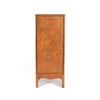Armario de suelo independiente marrón antiguo, puerta única con estantes ajustables (14.5"×12.6"×35.7")