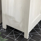 Armario bajo lavabo blanco, mueble de almacenamiento independiente de suelo con puertas dobles y estante ajustable, para un baño individual