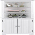 Gabinete de almacenamiento de esquina con acabado de madera blanca, 13" Profundidad x 23" Ancho x 65" Altura