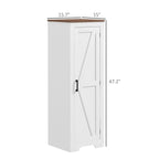 Gabinete blanco de almacenamiento de granja con puerta corrediza – Individual