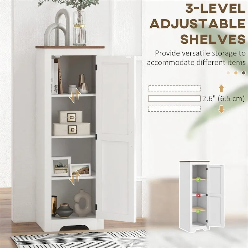Gabinete blanco de almacenamiento de granja con puerta corrediza – Individual